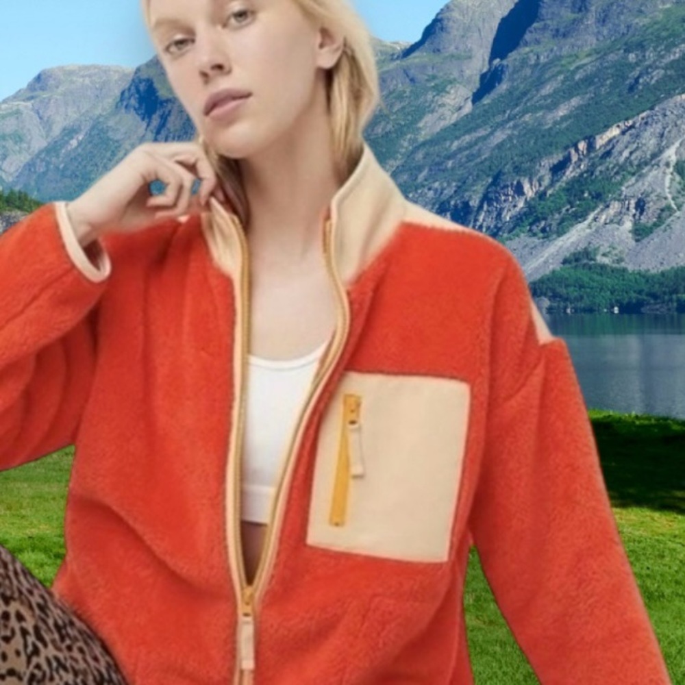 J. CREW SUPERPLUSH SHERPA FULL-ZIP JACKET FOR WOMEN-SIZE LARGE - Picture 8 of 11